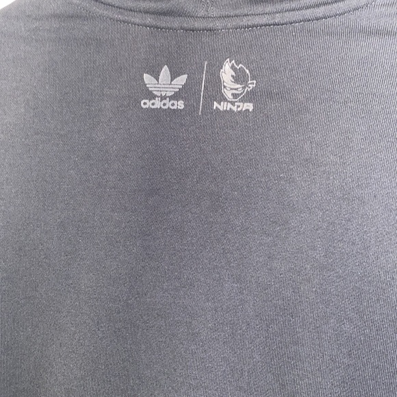 Adidas Pullover Hoodie with Drawstring Hood and Split Kangaroo Pocket - Picture 8 of 9